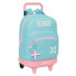 School Rucksack with Wheels Munich Heaven Sky blue 33 x 45 x 22 cm