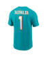 Фото #3 товара Men's Tua Tagovailoa Aqua Miami Dolphins Player Name and Number T-shirt