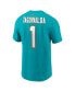 Men's Tua Tagovailoa Aqua Miami Dolphins Player Name and Number T-shirt