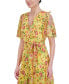 Фото #4 товара Women's Floral Chiffon Split-Sleeve Dress