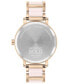 ფოტო #3 პროდუქტის Women's Swiss Bold Evolution 2.0 Blush Ceramic & Carnation Ion Plated Steel Bracelet Watch 34mm