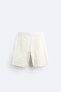 Cotton-linen bermuda shorts