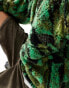 Фото #3 товара The North Face Extreme Pile 1/4 zip fleece jacket in green camo