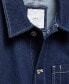 Men's Stitching Pockets Detail Denim Overshirt