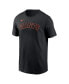 Фото #2 товара Men's Black San Francisco Giants Fuse Wordmark T-shirt