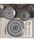 Фото #7 товара Сервиз посуды для обеда Tabletops Unlimited в черном цвете 12 предметов, набор на 4 персоны