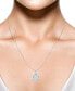 ფოტო #2 პროდუქტის Diamond Multi-Cut Hexagon 18" Pendant Necklace (1/3 ct. t.w.) in 10k White Gold