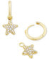 Pavé Star Removable Charm Huggie Hoop Earrings