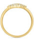 ფოტო #3 პროდუქტის EFFY® Diamond Open Heart Ring (3/8 ct. t.w.) in 14k Gold