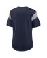 ფოტო #2 პროდუქტის Women's Heather Navy Dallas Cowboys Primary Logo Fashion Top