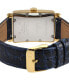 ფოტო #3 პროდუქტის Women's Avenue of Americas Mini Swiss Quartz Blue Italian Leather Strap Watch 25mm x 32mm