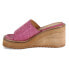 Diba True Stare Down Woven Wedge Womens Pink Casual Sandals 37121-650