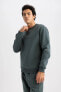 Fit Standart Fit Bisiklet Yaka Sweatshirt