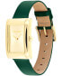 ფოტო #2 პროდუქტის Women's Two Hand Green Leather Strap Watch 22.5mm
