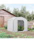 Фото #2 товара Instant 7' x 6' Backyard Pop-Up Greenhouse, Portable for Plants, White