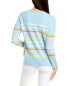 Фото #2 товара Incashmere Cashmere Multi Stripe Crewneck Pullover Women's M