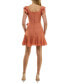 Фото #5 товара Juniors' Ruffle-Sleeve Faux-Wrap Mini Dress