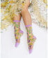 Фото #2 товара Women's Heart Floral Sheer Sock