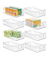 Фото #1 товара Wide Plastic Kitchen Storage Container Bin with Handles, 8 Pack - Clear