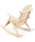 Фото #8 товара Log Rocking Chair Wood Single Porch Rocker Lounge Patio Deck Furniture