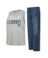 Women's Navy, Gray Distressed Dallas Cowboys Muscle Tank Top and Pants Lounge Set