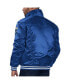 Фото #4 товара Starter x Men's Royal Kansas City Royals Silver Tab Satin Full-Snap Trucker Jacket