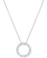 ფოტო #1 პროდუქტის Diamond Circle 18" Pendant Necklace (1 ct. t.w.) in 14k White Gold