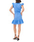 Women's Flutter Sleeve Button Front Ruffle Hem Dress