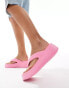 Фото #3 товара Truffle Collection wedge thong toe pool sandals in pink