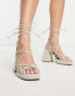 MIM Elie heeled strappy sandal in white