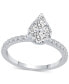 ფოტო #1 პროდუქტის Diamond Pear-Shaped Cluster Engagement Ring (1 ct. t.w.) in 14k White Gold