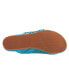 Фото #7 товара Softwalk Corsica II S2113-487 Womens Blue Wide Leather Slides Sandals Shoes 6
