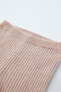 Ribbed knit 100% cashmere leggings