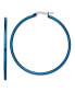 ფოტო #1 პროდუქტის Stainless Steel Polished Blue plated Hoop Earrings