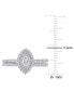 ფოტო #6 პროდუქტის Diamond Marquise Double Halo Bridal Set (1/2 ct. t.w.) in 14k White Gold