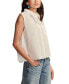 Women's Cotton Sleeveless Bubble Hem Shirt