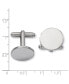 Фото #3 товара Kelly Waters Rhodium-plated Polished Round Engravable Cuff Links