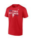 Фото #3 товара Men's Red Philadelphia Phillies 2023 Postseason Locker Room T-shirt