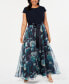 ფოტო #1 პროდუქტის Plus Size Floral-Skirt Gown