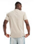 ASOS DESIGN 2 pack crew neck t-shirts in cream and beige