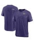 ფოტო #1 პროდუქტის Men's Purple Baltimore Ravens Sideline Coach Chevron Lock Up Logo V-Neck Performance T-shirt
