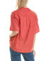 Фото #2 товара Рубашка женская Rebecca Taylor Linen-Blend Cabana Shirt 53% лен, 45% вискоза, 2% спандекс