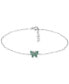 ფოტო #1 პროდუქტის Green Cubic Zirconia Butterfly Ankle Bracelet, Created for Macy's