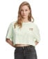 ფოტო #1 პროდუქტის Women's Oversized Cropped Summer Flag T-Shirt