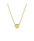 Round Cut, White, Gold-Tone Imber Pendant Necklace