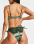 Фото #4 товара ASOS DESIGN gleam underwired bikini top in khaki