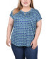 Фото #1 товара Plus Size Extended Sleeve Top with Grommets