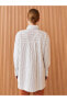 LCW Modest Çizgili Uzun Kollu Poplin Kadın Gömlek Tunik