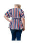 Фото #5 товара Women's Plus Size Boulevard Short Sleeve Stripe Top