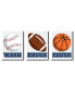 Фото #1 товара Go, Fight, Win - Sports Wall Art - 7.5 x 10 in - Set of 3 Signs Wash Brush Flush